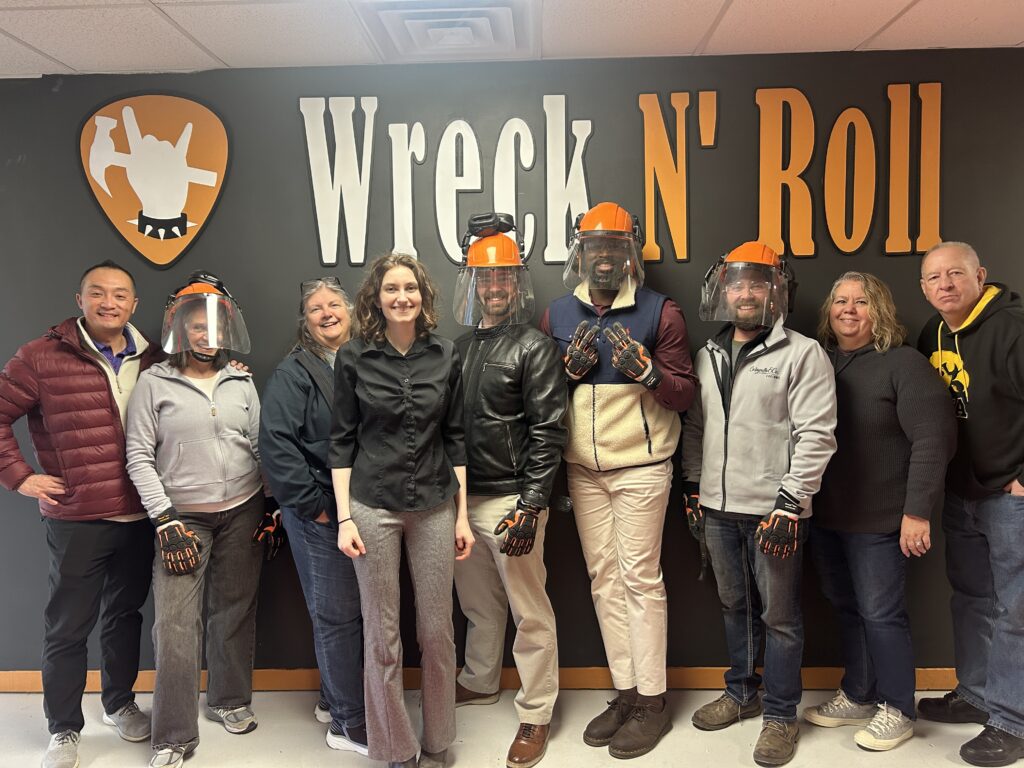 group event at Wreck N Roll Rage Room Des Moines